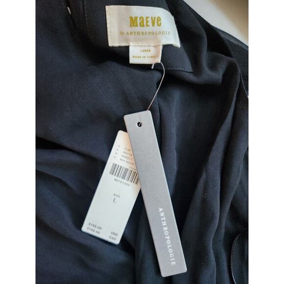 NWT Anthropologie Maeve Halter Rosette Mini Dress Size L Polka Dot #GC215 - Picture 10 of 13